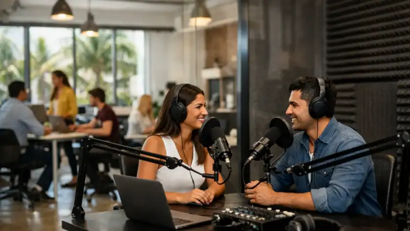Coworking con sala de podcast en Barranquilla